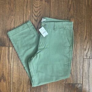 J. Crew Women's Green Chinos